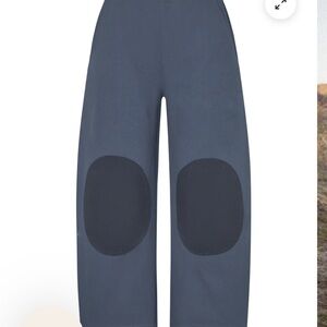 Sonderhaus Daphne barrel leg canvas pants in Navy
